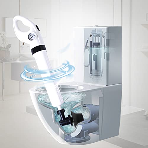 Kit per WC ad alta pressione con indicatore di pressione dell'aria con 3 pistoni e 1 convertitore per lavelli e scarichi a pavimento