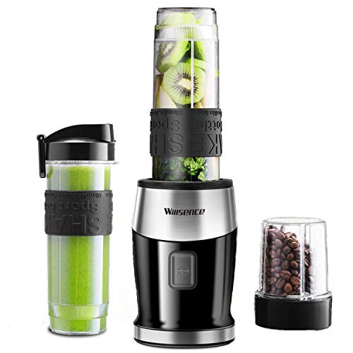 Smoothie Blender 300W Personal Blender with 20 oz Portable Sports Bottle, 2-in-1 System