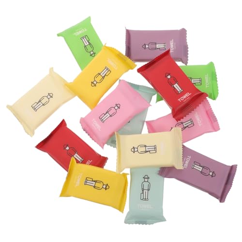 GOOHOCHY 14Pcs Disposable Compressed Towels Portable Facial Towels for Outdoor Travel Convenient Travel Accessories for Camping and Sports
