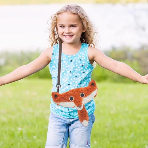 Messenger Bag for Women - Stylish Plush Animal Fox Sling Pouch for Woman,Fashionable Stuffed Fox Tote Bag for Daily Commuting, Weekend Trips, Single Attribute, Refer to description2