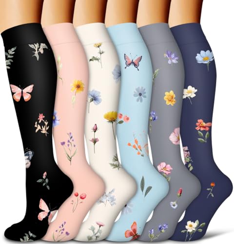 Image of COOLOVER Copper Compression Socks for Women and Men(6 Pairs)-Best Support for Running, Athletic, Travel