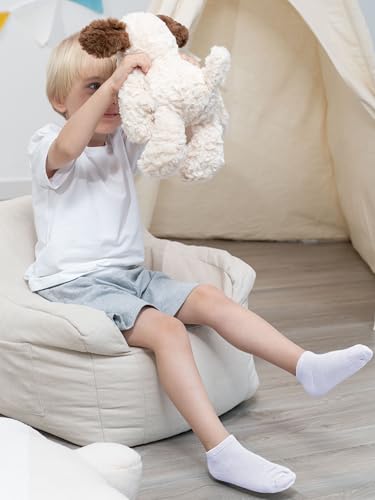 Image of Cooraby 25 Pairs Kids' Low Cut Socks Half Cushion Sport Ankle Athletic Socks