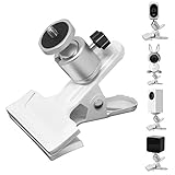 Metal Mount-Desk Rotating Clip Clamp Holder Stand with 1/4' Screw Ball Head for Wyze Cam V3/Pro,for Wyze Cam Pan/V3,for Oculus Sensor,for HTC Vive Base Station,for Arlo and Other Home Security Camera