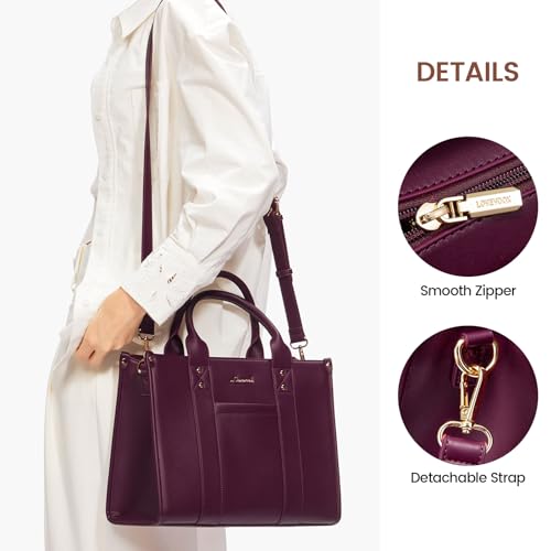 Image of LOVEVOOK Purse for Women Leather Tote Bag Purse and Handbags, Satchel Shoulder Crossbody Top Handle Bags with Zipper