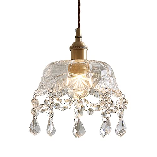 Lampes suspendues rétro postmodernes lustre verre laiton E27 - 2