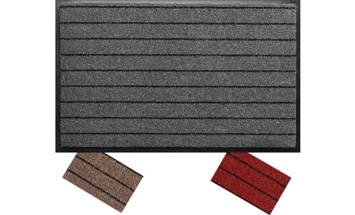 Genérico Felpudo Entrada Casa | Alaska Antideslizante. Ideal para Interior y Exterior | (90 x 150 cm, Gris)
