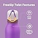 Owala FreeSip Twist Insulated Stainless Steel Water Bottle with Straw for Sports and Travel, BPA-Free, 18-oz, Purple (California Grapevine)