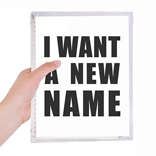 Carnet à spirale rechargeable bloc-notes durable papeterie bureau I Want A New Name