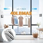 Retractable Clothesline Indoor, Non-Sagging Outdoor Clothes Line Retracting 15.7 Feet Heavy Duty Laundry Line Retractable Wall Mounted Clothes Line Outdoors (Square-Grey) - Image 4