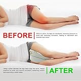 YORKSHIRE HOMEWARE Bamboo Memory Foam Leg Pillow | Breathable Knee Pillow for Sleeping on Side | Contour Wedge Pillow Relieve Back, Knee, Hip & Sciatica Discomfort Support Pillows Bamboo Zip Cover - Image 3