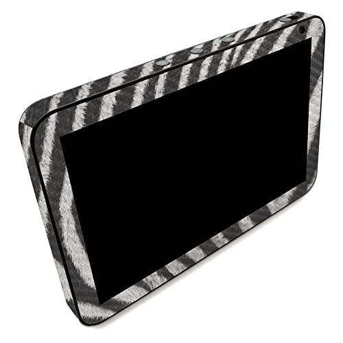Image of MightySkins Carbon Fiber Skin Compatible with Amazon Echo Show 8 (Gen 2) - Zebra Closeup | Protective, Durable Textured Carbon Fiber Finish | Easy to Apply | Made in The USA