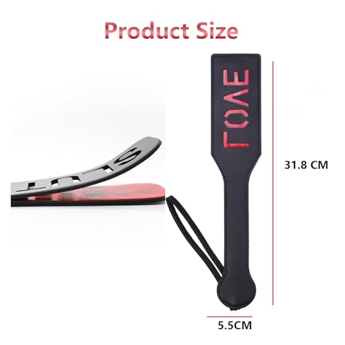 Image of DFsucces Faux Leather Slut Spanking Paddle for Sex Play,12.5inch Sex Paddle (A7)
