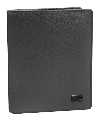 Preisvergleich Produktbild Mano Münzbörse Certo Hochformatbörse mit Klappe (Schwarz) M19159