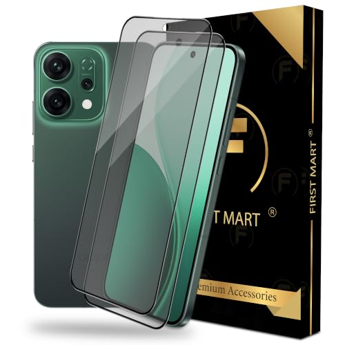 Image of FIRST MART Military-Grade Matte Anti-Glare Tempered Glass for Oppo Reno 14 and Reno 13 (6.59 Inch) With Installation Kit | Edge to Edge Coverage |Anti Glare, Bubble-Free [2 Pack]