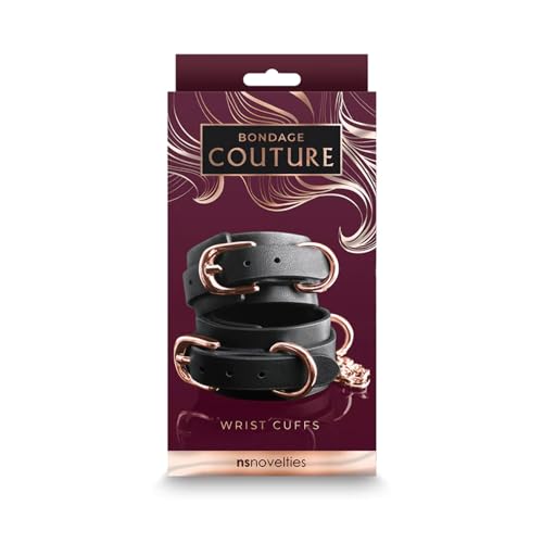 Bondage Couture Wrist Cuffs Black Happy Ending Mstr B8 Vibrating Pussy Pack Squeeze Box Five Pc Kit Black Taille Unique
