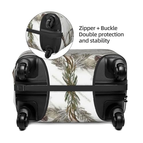 White Trees Camo Print Suitcase Cover Luggage Protector Washable Elastic Fashionable Travel Gear Cover4