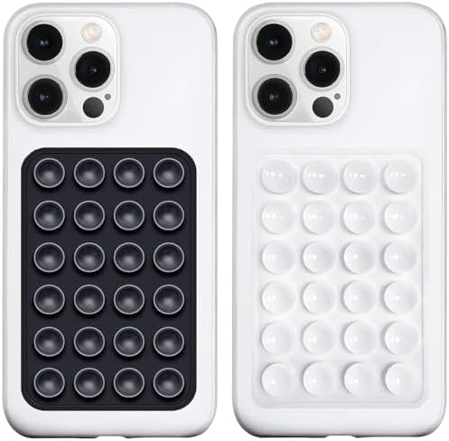 Anteel 2 Pack Silicone Suction Phone Case Mount, Silicon Adhesive...