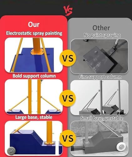 Portable Volleyball/Badminton Stand with Reinforced Stable Base & Wheels - Adjustable Height Net for Indoor Gym & Outdoor Play (Size: Style 2)