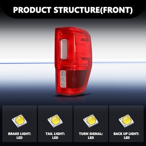 Image of Aosky LED Tail Light Assembly Compatible with 2019-2023 Ford Ranger Rear Taillight Brake Signal Lamp Left Side Right Side