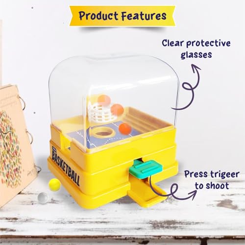 PlayMagic Original Pocket Basketball Set|With a miniature circle and a small shooters Improves hand-eye coordination and concentration Indoor-outdoor toy Best Birthday Gift for Kids 5yr+|Made in India - Image 3 thumbnail