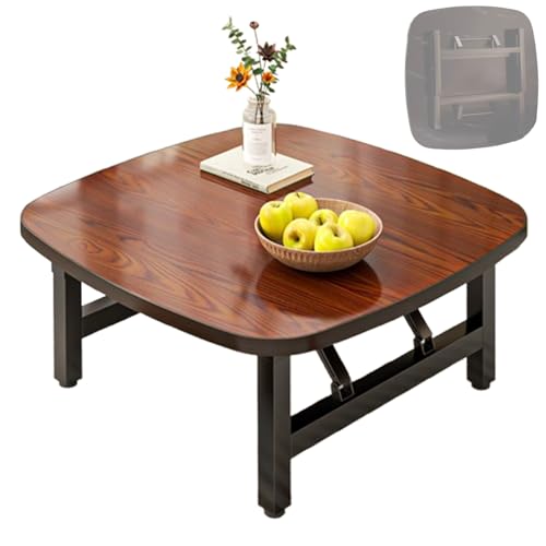 Square Folding Coffee Table Japanese Modern Floor Tables for Tatami/Zabuton,
