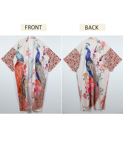 Bsubseach Kimono swim cover up for women Robe Cardigan Coverups Long Beach Dress Bathing Suit4