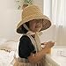 Generic Women Floppy Sun Hats with Ribbon Fashionable Summer Wide Brim Cap Beach Woven 𝐒traw Hat Travel (Beige, One Size)