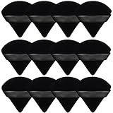 12 Pieces Pure Cotton Powder Puff Face Soft Triangle Wedge Shape Makeup Puffs for Loose Powder...