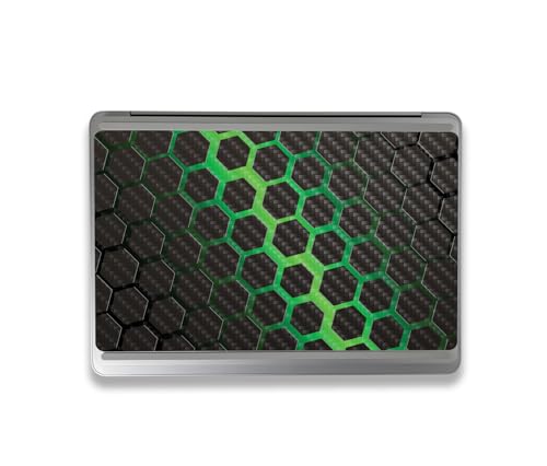 Image of MightySkins Carbon Fiber Skin Compatible with Microsoft Surface Laptop Studio 2 (2023) Full Wrap Kit - Green Hex | Protective, Durable Textured Carbon Fiber Finish | Easy to Apply | Made in The USA