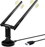 ☀ 【AUSGEZEICHNETE WI-FI-GESCHWINDIGKEIT】 - Aktualisiert PCs auf 802.11ac mit ultraschneller drahtloser AC1200-Adaptergeschwindigkeit. Sie können eine drahtlose Geschwindigkeit von 867 Mbit / s im 5,8-GHz-WLAN-Band oder eine Geschwindigkeit von 300 Mbit / s im 2,4-GHz-WLAN-Band erreichen für Online-Spiele und nahtloses HD-Video-Streaming und Computerspiele.