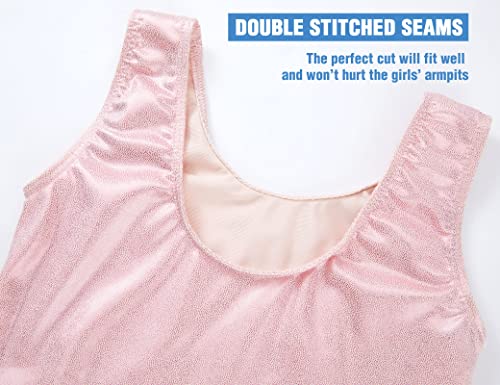 Image of TENVDA Girl's One Piece Swimsuit Sparkle Sleeveless One-Piece Bathing Suits Swimwear for Kids 2-12 Years Old