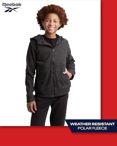Reebok Boys' Jacket - Warm Polar Fleece Insulated Jacket - Weather Resistant Zip Up Hooded Jackets for Boys (Sizes: 4-20)3