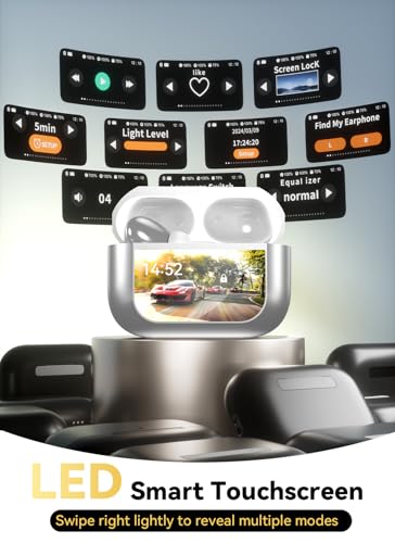 Image of Bucephalus Wireless Earbuds, Ear Buds Active Noise Cancelling with Smart Charging Case, Bluetooth 5.4 Headphones, 48H Playtime & Bass Stereo Sound, Compatible with iPhone, Android, Pad - Sliver