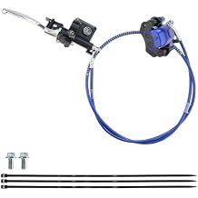 PRO BAT Rear ATV Brake Kit with Brake Master Cylinder Caliper for 50cc 70cc 90cc 110cc 125cc Chinese Kids ATV Four Wheeler Quad Buggy with 4 Strokes Engine Blue