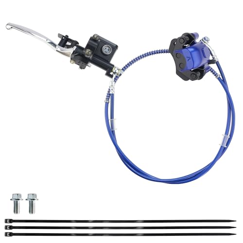 PRO BAT Rear Brake Master Cylinder Caliper Assembly for 50cc 70cc 90cc 110cc 125cc Chinese Quad Taotao Coolster Buggy ATV Kids Four Wheeler, Blue