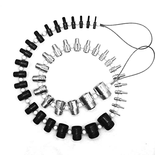 Tenluno Thread Checker Nut & Bolt Swtc-44 Bundle Thread Checker Nut And Bolt Checker 44 Malefemale Thread Identifier Gauges - 23 Inch & 21 Metric Sizes #TOP7