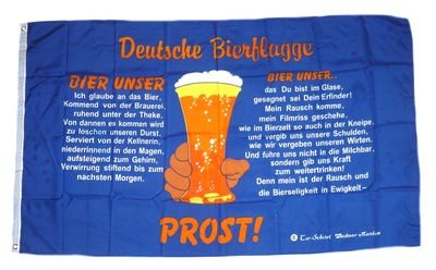 Yantec Bierflagge – 90 X 150 Cm, Aus 100% Polyester, Mit 2 Messingösen, Waschbar