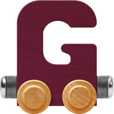 Maple Landmark NameTrains Bright Letter Car G - Made in USA (Purple)