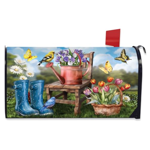 Briarwood Lane Mailbox Cover - Standard Size - in the Spring Garden for Spring Mailbox Cover