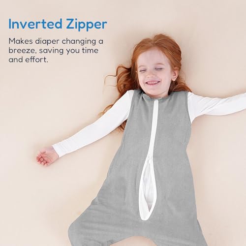 Image of TotAha Toddler Sleep Sack with Legs, 0.5 TOG Light and Soft Baby Sleeping Bag, Walker Sleep Sack for Babies 12-24M, 2T-3T