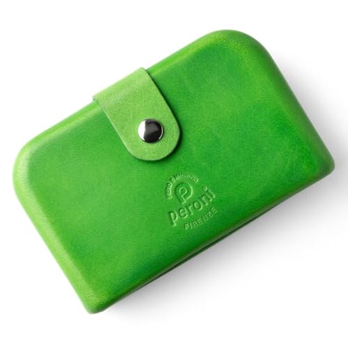 ペローニ PERONI FIRENZE ミニ財布 ミニウォレット グリーン ブラック レッド ネイビー オレンジ マスタード ボルドー ライトブルー ライトグリーン コインケース (LIGHT GREEN)