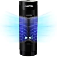 NETTA 14 Inch Mini Tower Fan with Oscillating Function - 3 Speed Settings, Quiet Operation, 65° Oscillation - 1.2kg Lightweight Compact Cooling Desk Fan for Homes, Offices and Bedrooms - Black