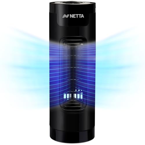 NETTA 14 Inch Tower Fan with Oscillating Function - 3 Speed Settings, Quiet Operation, 65°...