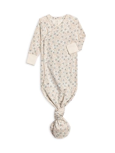 Image of Colored Organics Baby Organic Cotton Knotted Gown - Infant Nightgown with Mitten Cuffs