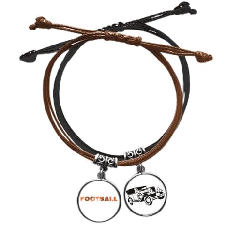 Bracelet motif foot en corde orange et cuir minibus pour remplacer les bijoux rigides inconfortables