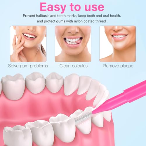 Image of Healeved 100PCS Braces Brushes Interdental Brushes Braces Flossers Braces Brush for Cleaner Toothpick Dental Flossing Head Oral Flosser Dental Picks for Teeth Cleaning(5colors)
