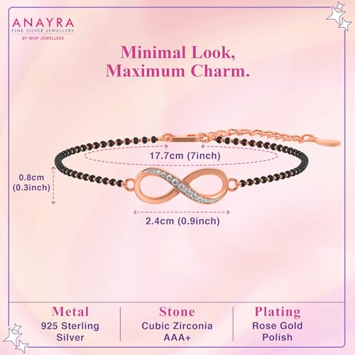Image of 925 Sterling Silver Adjustable Bracelet for Women | Heart Link, Infinity, Leaf & Floral Inspired Design | Elegant Daily Wear Fashion Jewellery Gift for Girls & Women