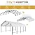 JAMFLY Carport, Heavy Duty Carport Canopy with Galvanized Steel Roof and Frame, Metal Car Garage Upgraded Extra Large Garage for Pickup, Boat, Car and Tractors, 12x20FT White