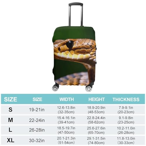 Cobra Snake Travel Luggage Cover Anti-scratch Suitcase Cover Elastic Suitcase Protective Cover Fits 19-32 Inch Luggage L2