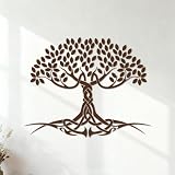 Adesivi con scritte Albero della vita celtico: radici, foglie, simboli e mito. 35x44.7cm Facile da installare Caffè